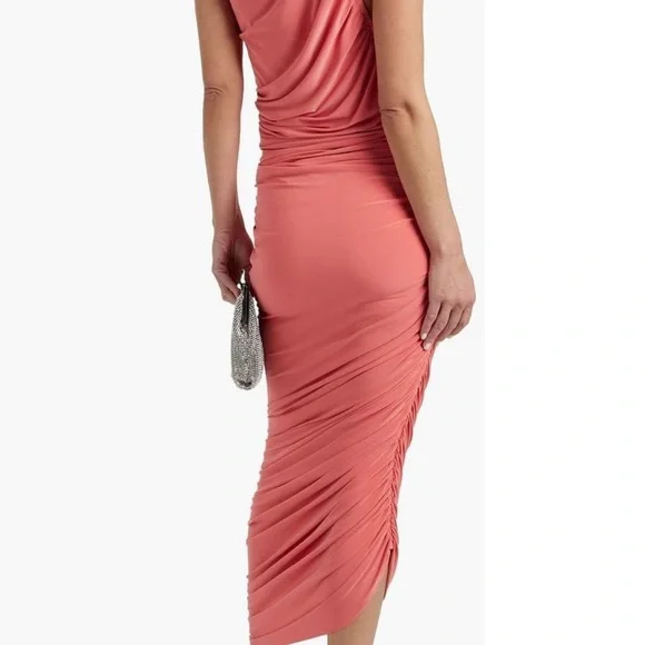 NORMA KAMALI DIANA RUCHED ONE-SHOULDER DRESS    NWOT - Picture 4 of 14